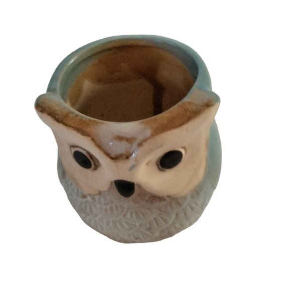 Ceramic Owls Flower Pot Planter Wildlife Forest Animal Figurine 3 inch - Picture 9 of 11